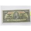 Image 1 : 1937 CANADIAN TWENTY DOLLAR BANKNOTE