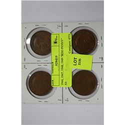 1944, 1947, 1948, 1949 "ROO PENNY" X4