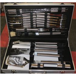 22 PIECE STAINLESS STEEL BBQ SET
