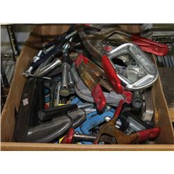 BOX OF ASSORTED CLAMPS