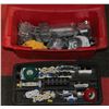 Image 1 : RUBBERMAID TOOLBOX CONTAINING ELECTRICAL PARTS