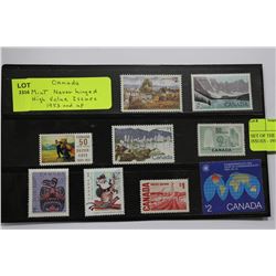 SET OF THE HIGH VALUE STAMP ISSUES - 1953 & UP