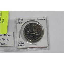 CANADIAN 1977 DOLLAR - SHORT WATER LINES