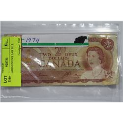 1974 CANADIAN $2 DOLLAR BILL