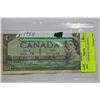 Image 1 : 1954 CANADIAN $1 DOLLAR BILL