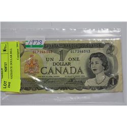 1973 CANADIAN $1 DOLLAR BILL