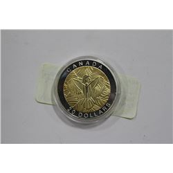 2014 1 OZ .9999 FINE SILVER CANADIAN 20 DOLLAR