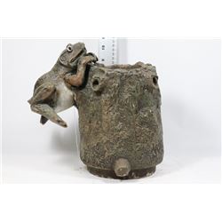 FROG ON A  LOG WATER FOUNTAIN