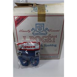 BOX OF TORONTO BLUE JAYS SLIPPERS ( AS THEY COME )