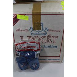 BOX OF TORONTO BLUE JAYS SLIPPERS ( AS THEY COME )