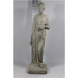 GREEK WOMAN HOLDING BIRD STATUE
