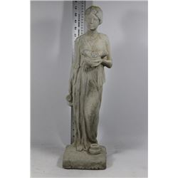 GREEK WOMAN HOLDING BIRD STATUE
