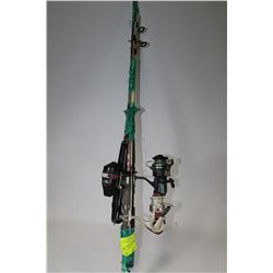 3 FISHING RODS AND REELS