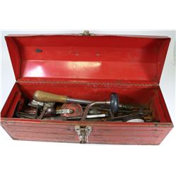 TOOL BOX WITH VINTAGE TOOLS