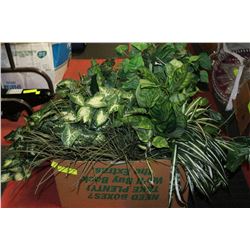 BOX OF SILK PLANTS
