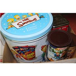 BOX OF 5 ASSORTED COLLECTIBLE TINS