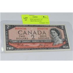 1954 TWO DOLLAR NOTE 1ST PRINTING BEATTIE/COYNE
