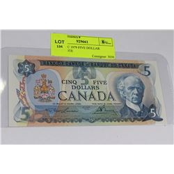 GEM UNC 1979 FIVE DOLLAR BANKNOTE