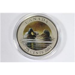 2013 25¢ COLOURED MALLARD COIN