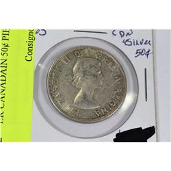 1963 SILVER CANADAIN 50¢ PIECE