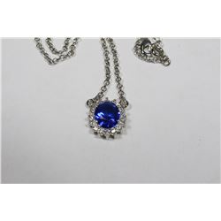 PLATINUM & DIAMONELLE CHAIN & PENDANT