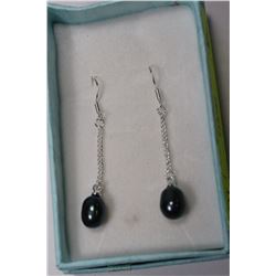 .925 SILVER FRESHWATER PEARL EARRINGS