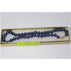 10MM ROYAL BLUE SEA SHELL PEARL NECKLACE