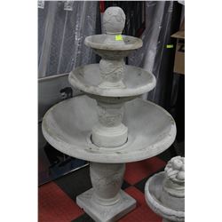 LARGE CONCRETE 3 TIER BIRD BATH