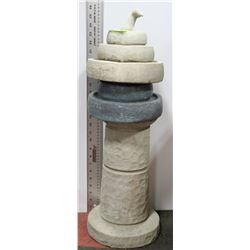 2 SMALL CONCRETE BIRD BATHS
