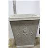 Image 1 : LARGE SQUARE CONCRETE FLORAL PLANTER
