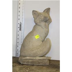 CONCRETE FOX LAWN ORNAMENT