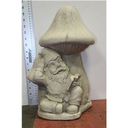 CONCRETE MUSHROOM GNOME GARDEN ORNAMENT