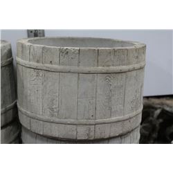 CONCRETE BARREL DESIGN PLANTER