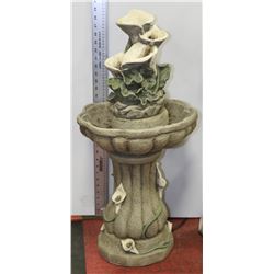 PAINTED CALLA LILY FOUNTAIN/BIRD BATH