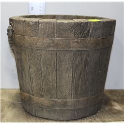 CONCRETE PAINTED BUCKET PLANTER X2