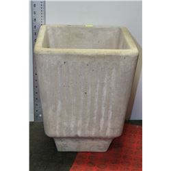 SQUARE AND ROUND CONCRETE PLANTERS SOLD TOGETHER
