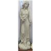 Image 1 : LARGE CONCRETE LADY W FLOWERS STATUE