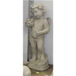 CONCRETE CHERUB W CORN