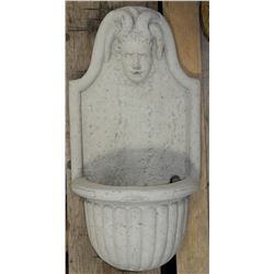 CONCRETE HARLEQUIN CLOWN WALL MOUNT FOUNTAIN