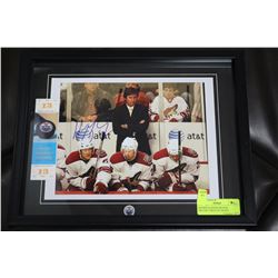 FRAMED & SIGNED WAYNE GRETZKY PHOTO W/ TICKET