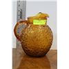 Image 1 : VINTAGE AMBER GLASS PITCHER
