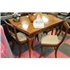 Image 1 : VINTAGE DRAW LEAF TABLE & 4 CHAIRS