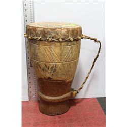 16" TALL HANDMADE AFRICAN DRUM
