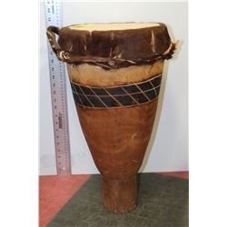22" TALL HANDMADE AFRICAN DRUM