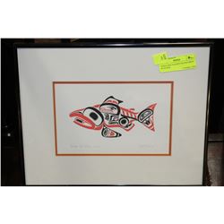 HAIDA DOG SALMON SIGNED PRINT BY B REID