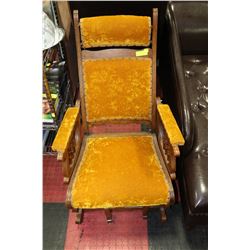 ANTIQUE OAK PLATFORM ROCKER