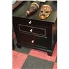 Image 1 : BLACK 2 DRAWER NIGHT STAND X2