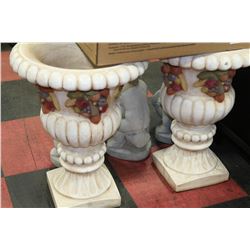 LARGE PAINTED FRUIT PLANTER X2