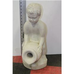 CONCRETE CHERUB LAWN ORNAMENT