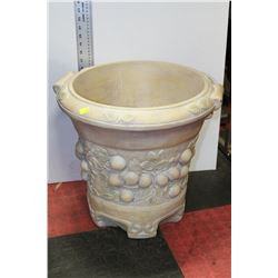 PAINTED CONCRETE FRUIT PLANTER